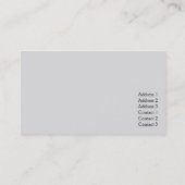 Graues schlichtes - Geschäft Visitenkarte (Rückseite)
