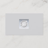 Graues schlichtes - Geschäft Visitenkarte (Rückseite)