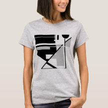 Graues Schwarz Geometrisches Design MCM-inspiriert