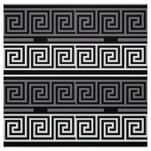 Graues Schwarz-Griechisch-Schlüsselmuster-Design Stoff (Muster)