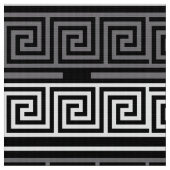 Graues Schwarz-Griechisch-Schlüsselmuster-Design Stoff (Nahaufnahme)