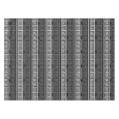 Graues Schwarz-Griechisch-Schlüsselmuster-Design Tischdecke (Vorderseite (Horizontal))