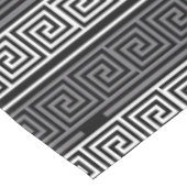 Graues Schwarz-Griechisch-Schlüsselmuster-Design Tischdecke (Schrägansicht)