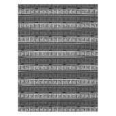 Graues Schwarz-Griechisch-Schlüsselmuster-Design Tischdecke (Vorderseite)