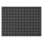 Graues Schwarz-Tartan-Kariertes Muster Tischdecke (Vorderseite (Horizontal))