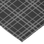 Graues Schwarz-Tartan-Kariertes Muster Tischdecke (Schrägansicht)