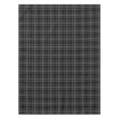 Graues Schwarz-Tartan-Kariertes Muster Tischdecke (Vorderseite)
