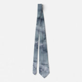Graues Schwarz-Weiß-Marmor-Muster Krawatte (Rückseite)