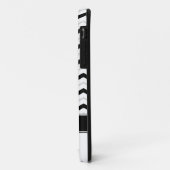 Graues Schwarz/Weiß-Zickzack Monogramm iPhone 5 Fa Case-Mate iPhone Hülle (Hinten/Links)
