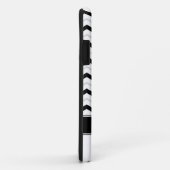 Graues Schwarz/Weiß-Zickzack Monogramm iPhone 5 Fa Case-Mate iPhone Hülle (Hinten/Rechts)