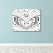 Graues Schwarz-weißes Abstraktes Marmormuster Leinwanddruck (Insitu (Holzboden))