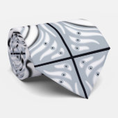 Graues Schwarz-weißes, Abstraktes Muster Krawatte (Gerollt)