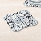 Graues Schwarz-weißes, Abstraktes Muster Untersetzer (angewinkelt)