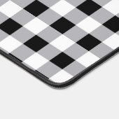 Graues Schwarz-weißes Kariertes Karo Muster Schreibtischunterlage (Ecke)