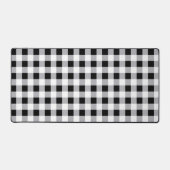 Graues Schwarz-weißes Kariertes Karo Muster Schreibtischunterlage (Vorderseite)