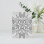 Graues Schwarz-weißes Mosaikdreieck-Retromuster Postkarte (Stehend Vorderseite)
