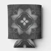 Graues schwarzes Bleistiftmuster Dosenkühler (Rückseite)