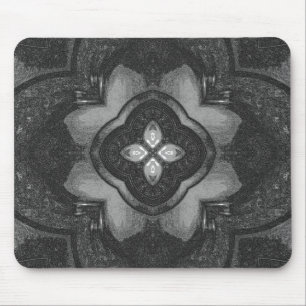 Graues schwarzes Bleistiftmuster Mousepad