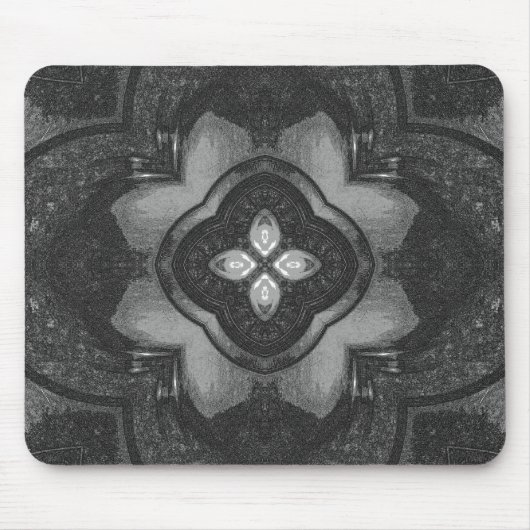 Graues schwarzes Bleistiftmuster Mousepad (Vorne)