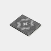 Graues schwarzes Bleistiftmuster Post-it Klebezettel (angewinkelt)