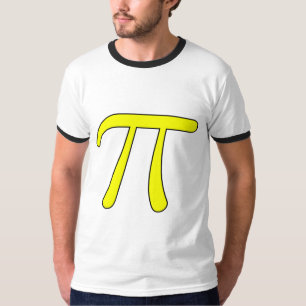 Graues schwarzes graues gelb-orangees Mathe Symbol T-Shirt