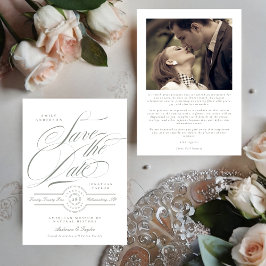 Graues Schwarzes Krawatte Foto Save The Date