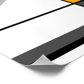 Graues schwarzes Mosaikbild Abstract Design Poster (Ecke)