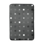 Graues schwarzes Muster für spielbare Pixel Karo Badematte (Vorderseite Vertikal)