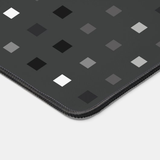 Graues schwarzes Muster für spielbare Pixel Karo Schreibtischunterlage (Ecke)