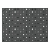 Graues schwarzes Muster für spielbare Pixel Karo Tischdecke (Vorderseite (Horizontal))