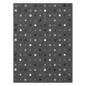 Graues schwarzes Muster für spielbare Pixel Karo Tischdecke (Vorderseite)