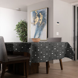 Graues schwarzes Muster für spielbare Pixel Karo Tischdecke