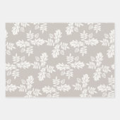 Graues Schwarzes Retro Y2K Hippie Blume Muster Geschenkpapier Set (Vorderseite 3)