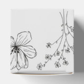 Graues Schwarzes Retro Y2K Hippie Blume Muster Geschenkschachtel (Oben)