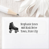 Graues Schwarzes Roller Skate Skaten Label (Insitu)