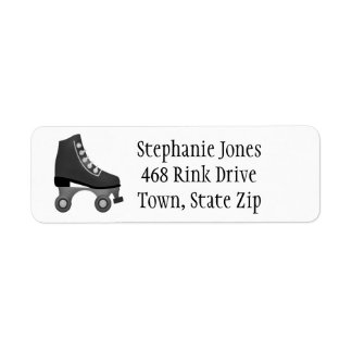 Graues Schwarzes Roller Skate Skaten Label