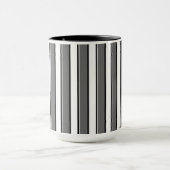 Graues Schwarzes Stripes Kaffee-Tasse Tasse (Zentrum)