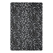 Graues, schwarzes und silberfarbenes Skin-Muster Mini Klemmbrett (Rückseite)