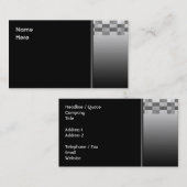 Graues, Schwarzweiss-Quadrat-Muster Visitenkarte (Vorne/Hinten)