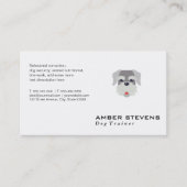 Graues Shaggy-Hundsymbol Visitenkarte (Vorderseite)