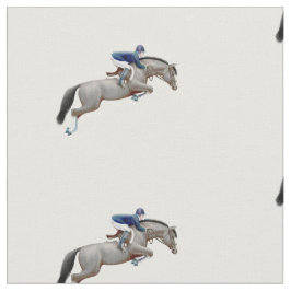 Graues Show-Pullover-Pferdereiter-Gewebe Stoff