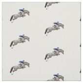 Graues Show-Pullover-Pferdereiter-Gewebe Stoff (Muster)