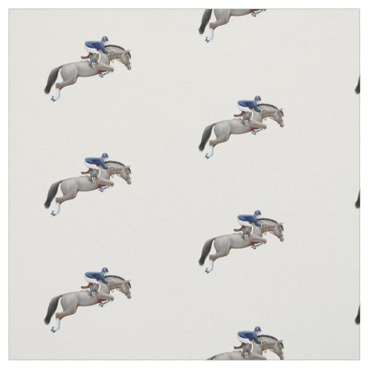 Graues Show-Pullover-Pferdereiter-Gewebe Stoff (Muster)