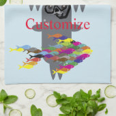 Graues Siegel Thunder_Cove  Geschirrtuch (Gefaltet)