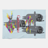 Graues Siegel Thunder_Cove  Geschirrtuch (Horizontal)