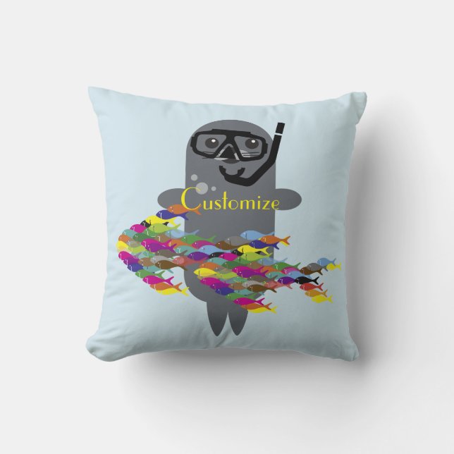 Graues Siegel Thunder_Cove  Kissen (Vorderseite)