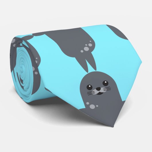 Graues Siegel Thunder_Cove Krawatte (Gerollt)