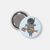 Graues Siegel Thunder_Cove Magnet (Vorderseite/Rückseite)