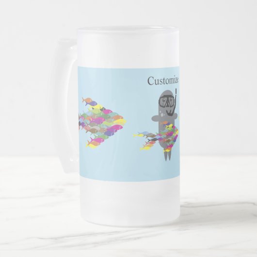 Graues Siegel Thunder_Cove Mattglas Bierglas (Vorderseite Links)