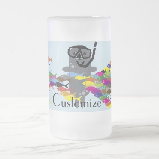 Graues Siegel Thunder_Cove Mattglas Bierglas (Mittel)